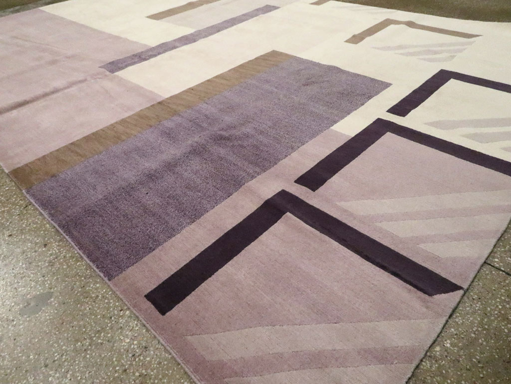 Contemporary Tibetan Art Deco Style Small Room Size Carpet, No.30242 - Galerie Shabab