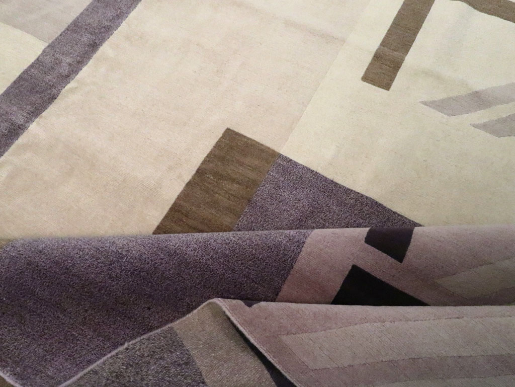 Contemporary Tibetan Art Deco Style Small Room Size Carpet, No.30242 - Galerie Shabab