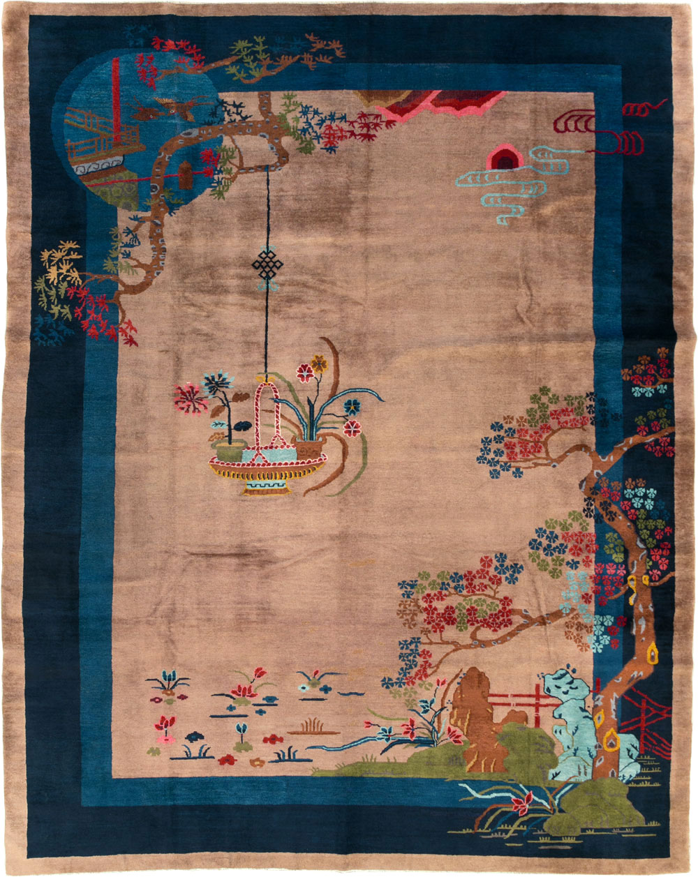 Vintage Chinese Art Deco Room Size Carpet, No.30250 - Galerie Shabab