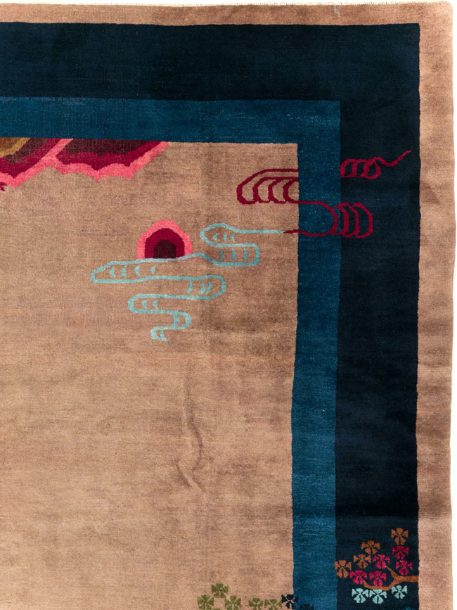 Vintage Chinese Art Deco Room Size Carpet, No.30250 - Galerie Shabab