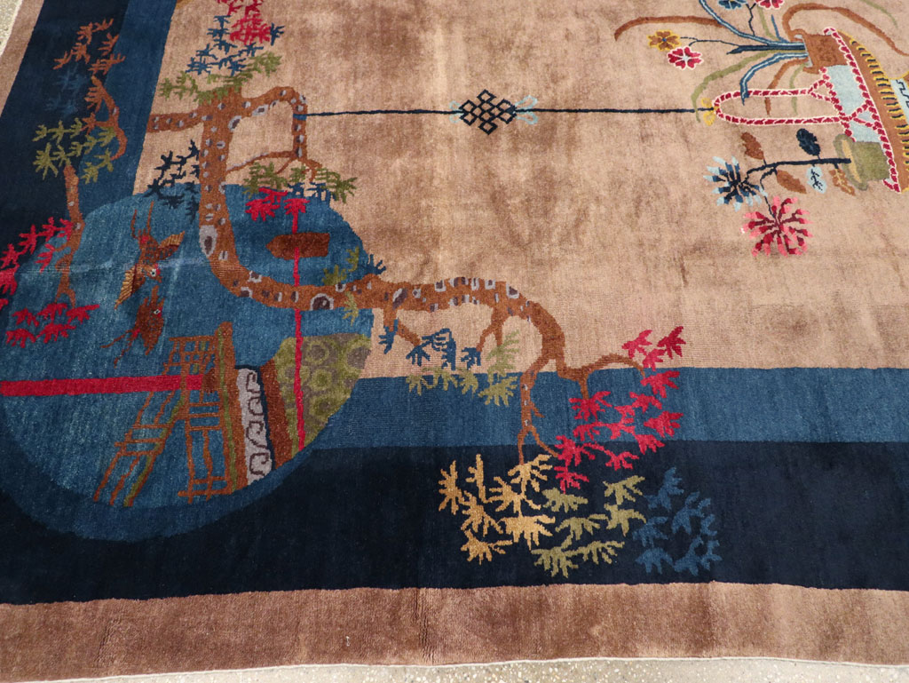 Vintage Chinese Art Deco Room Size Carpet, No.30250 - Galerie Shabab