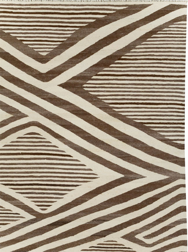 Swedish Inspired Modern Turkish Flatweave Kilim Large Carpet, No.30251 - Galerie Shabab