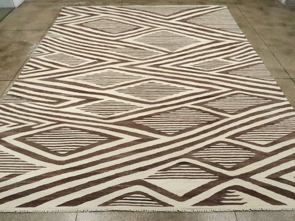 Swedish Inspired Modern Turkish Flatweave Kilim Large Carpet, No.30251 - Galerie Shabab