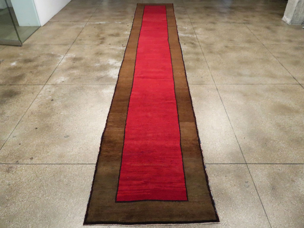 Vintage Turkish Anatolian Wide Gallery Runner, No.30286 - Galerie Shabab