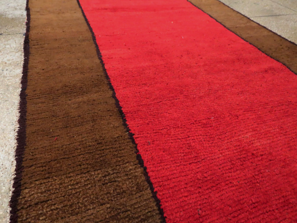 Vintage Turkish Anatolian Wide Gallery Runner, No.30286 - Galerie Shabab