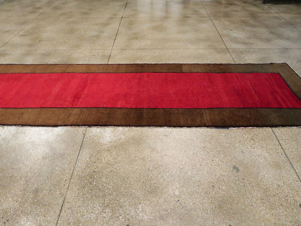 Vintage Turkish Anatolian Wide Gallery Runner, No.30286 - Galerie Shabab