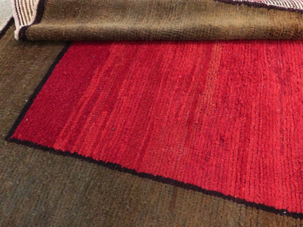 Vintage Turkish Anatolian Wide Gallery Runner, No.30286 - Galerie Shabab