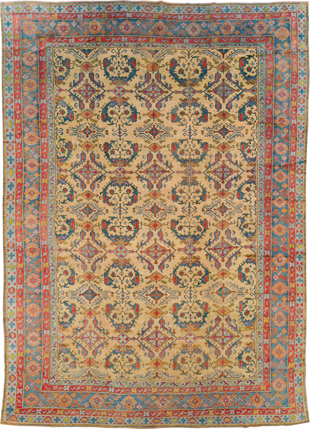 Antique Turkish Oushak Carpet, No.30294 - Galerie Shabab