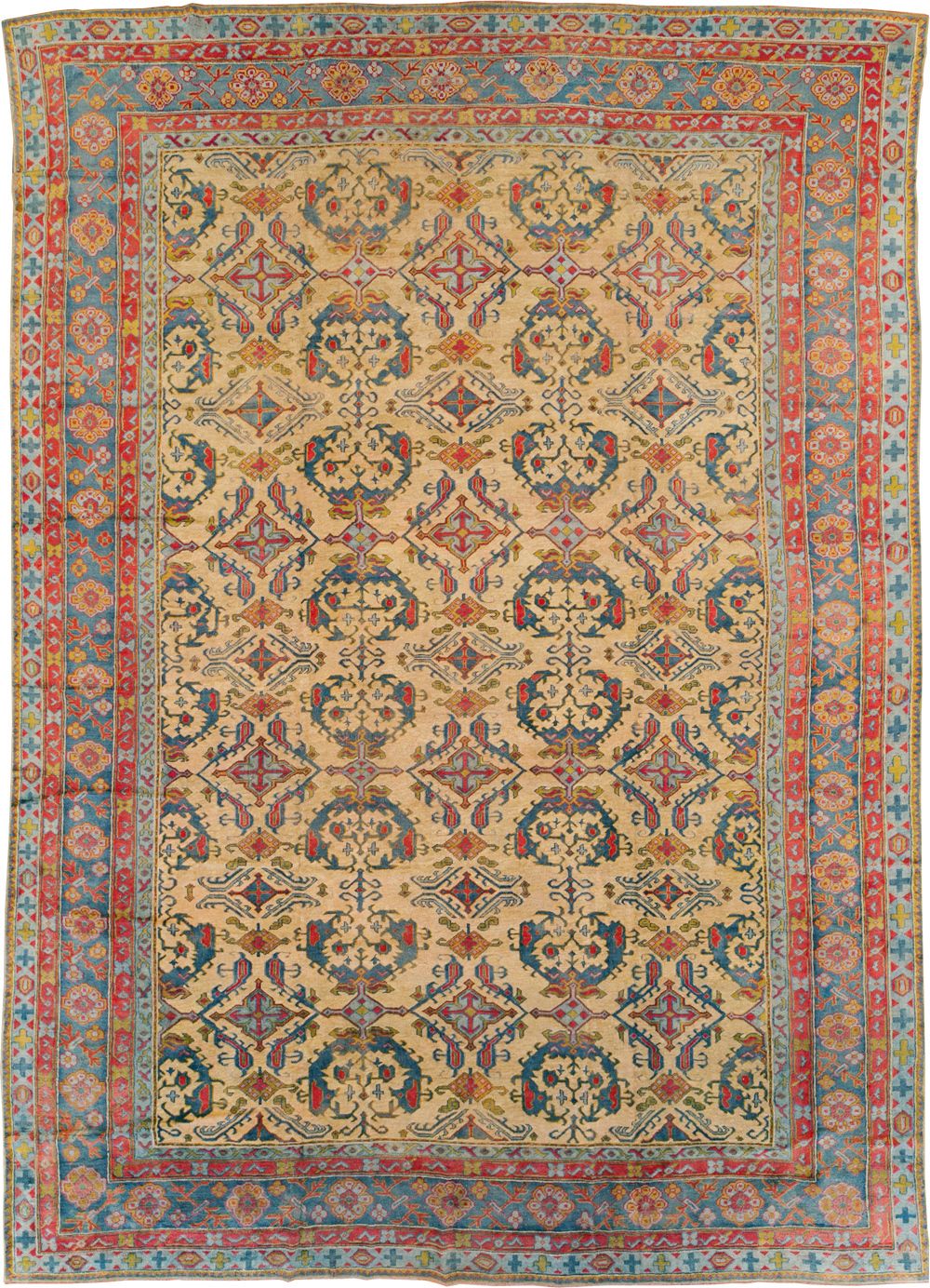 Antique Turkish Oushak Carpet, No.30294 - Galerie Shabab