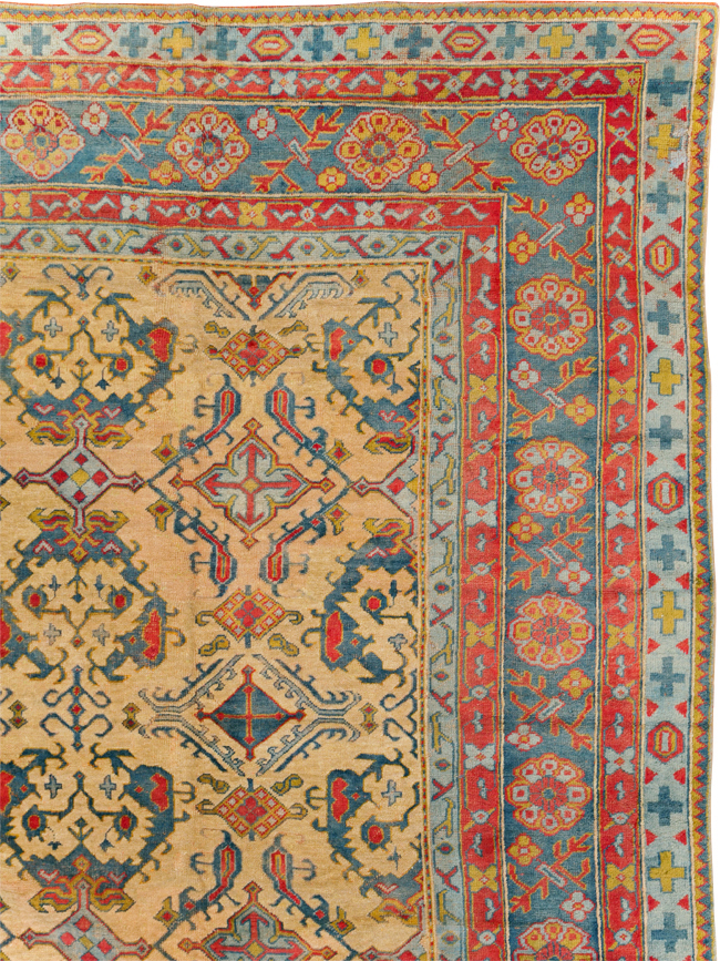 Antique Turkish Oushak Carpet, No.30294 - Galerie Shabab