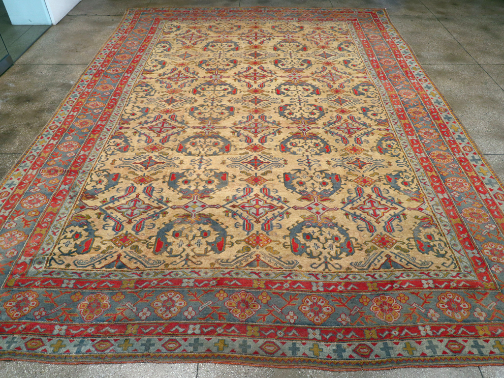 Antique Turkish Oushak Carpet, No.30294 - Galerie Shabab