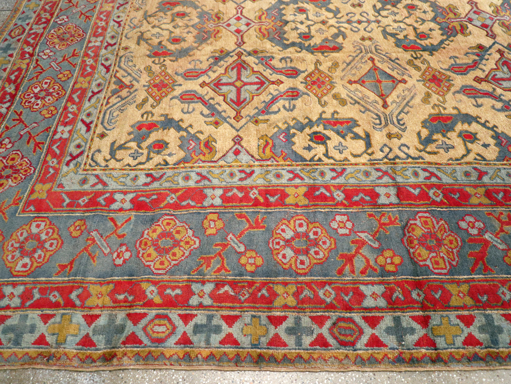 Antique Turkish Oushak Carpet, No.30294 - Galerie Shabab