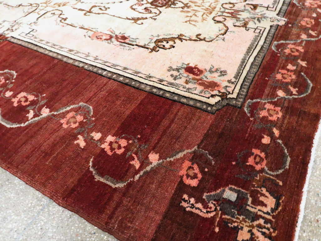 French Inspired Vintage Turkish Anatolian Small Room Size Carpet, No.30295 - Galerie Shabab
