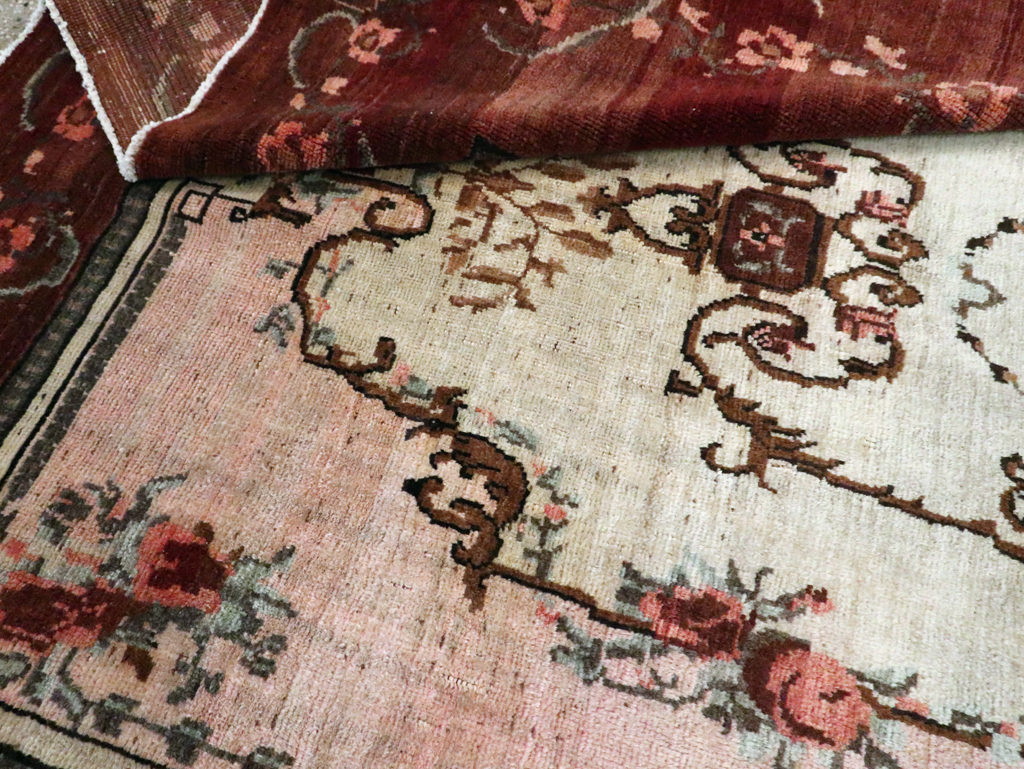 French Inspired Vintage Turkish Anatolian Small Room Size Carpet, No.30295 - Galerie Shabab