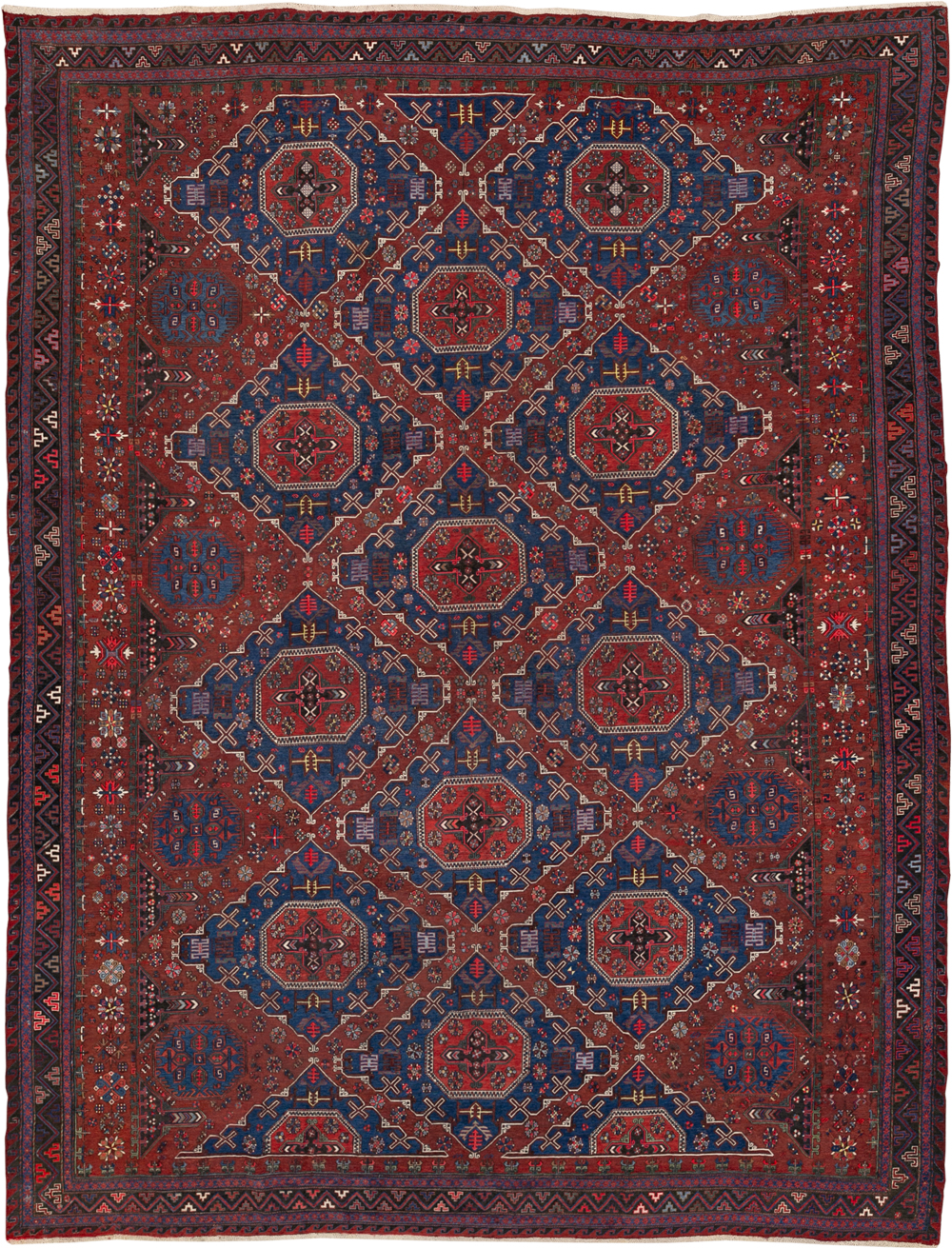 Antique Central Asian Soumak Large Carpet, No.30298 - Galerie Shabab