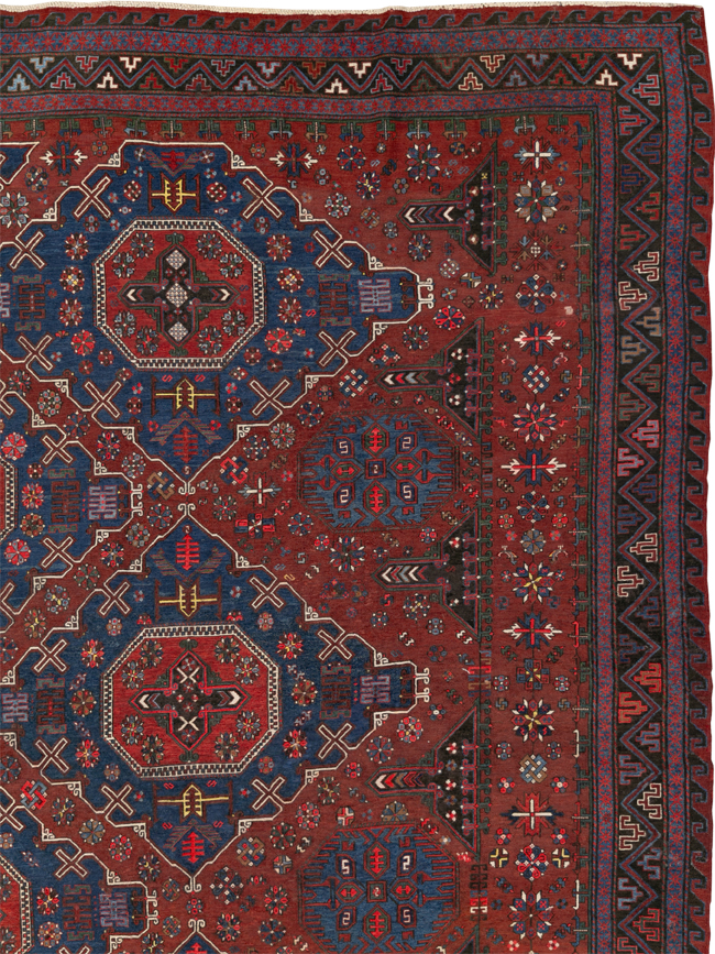 Antique Central Asian Soumak Large Carpet, No.30298 - Galerie Shabab