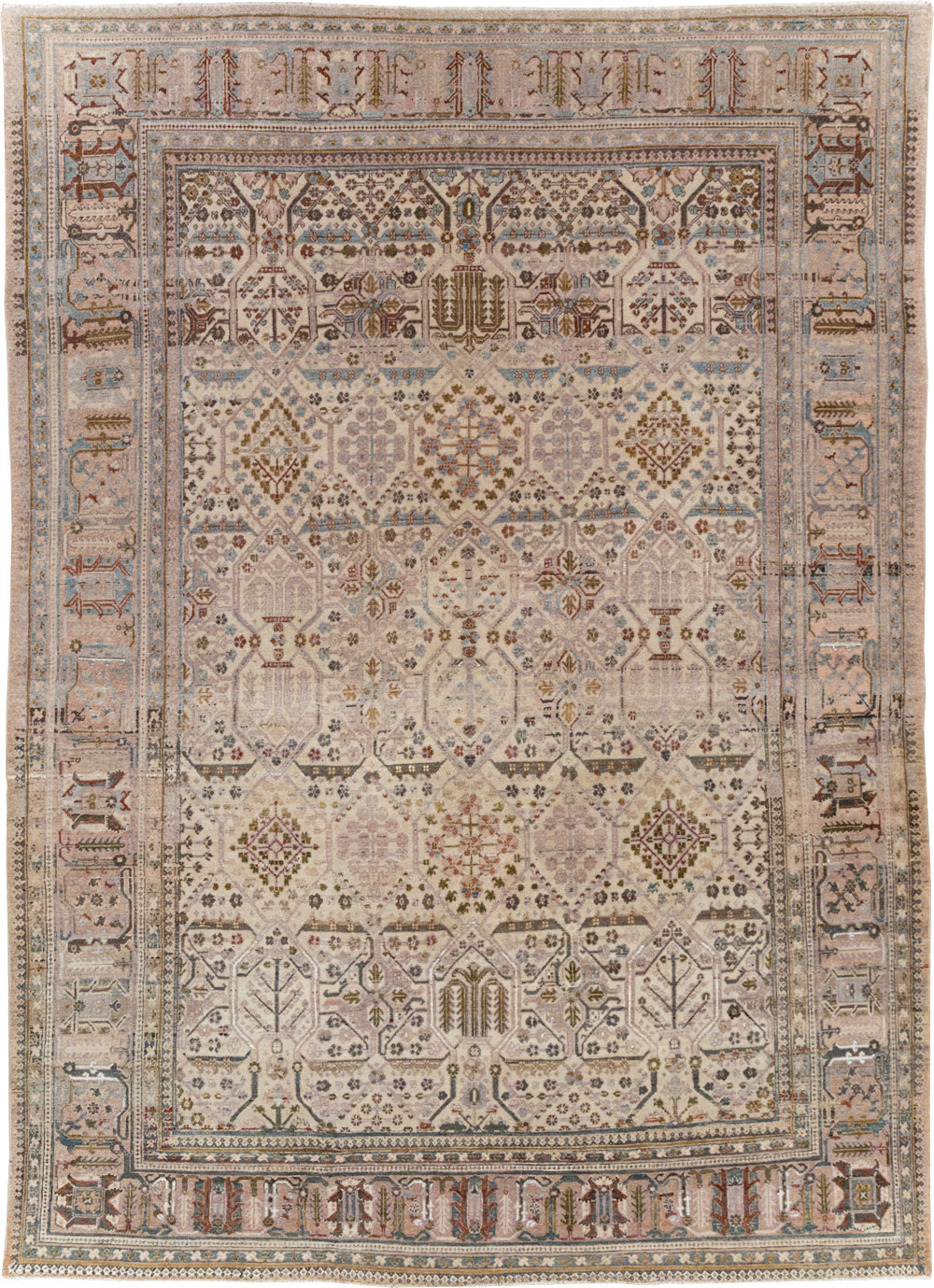Antique Persian Joshegan Small Room Size Carpet, No.30299 - Galerie Shabab
