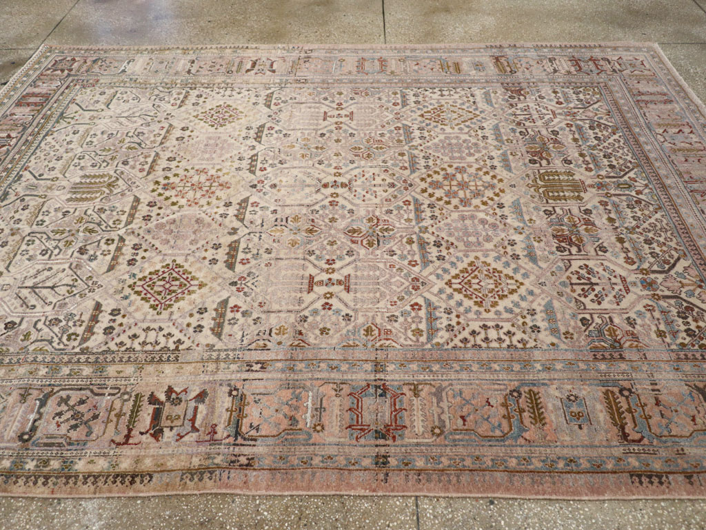 Antique Persian Joshegan Small Room Size Carpet, No.30299 - Galerie Shabab