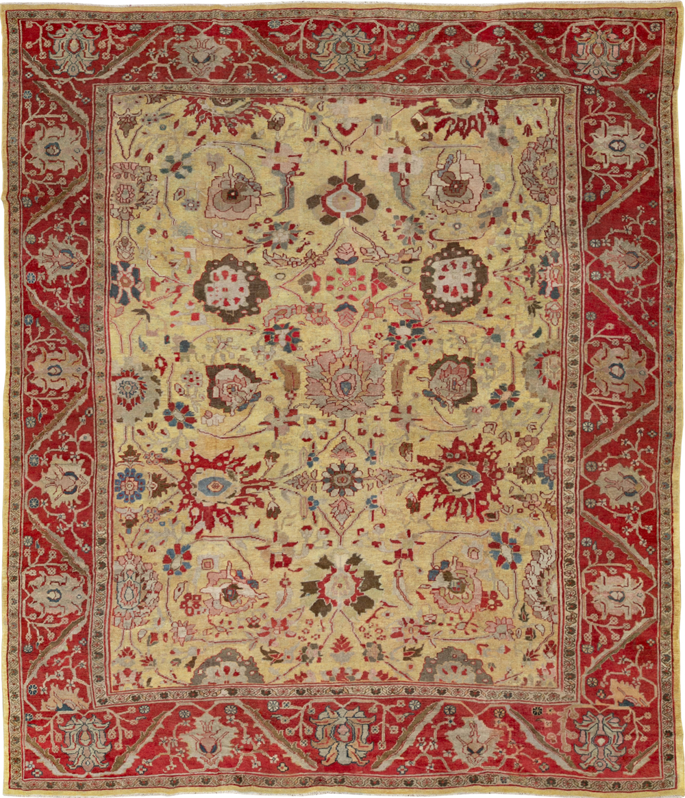 Antique Persian Mahal Large Room Size Carpet, No.30300 - Galerie Shabab