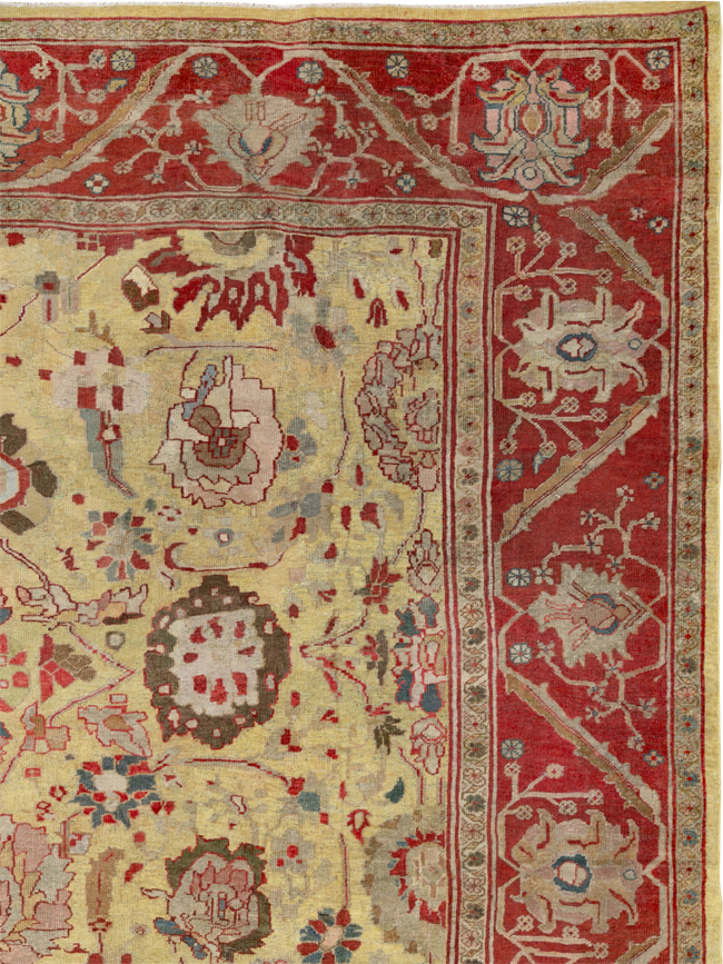 Antique Persian Mahal Large Room Size Carpet, No.30300 - Galerie Shabab