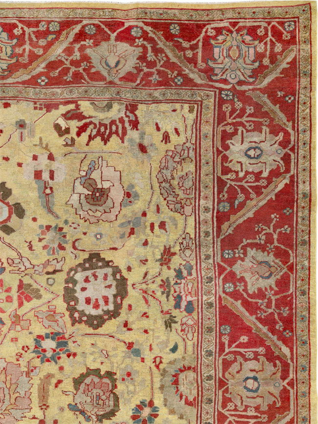 Antique Persian Mahal Large Room Size Carpet, No.30300 - Galerie Shabab