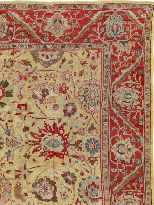 Antique Persian Mahal Large Room Size Carpet, No.30300 - Galerie Shabab