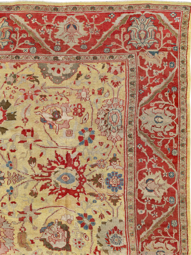 Antique Persian Mahal Large Room Size Carpet, No.30300 - Galerie Shabab