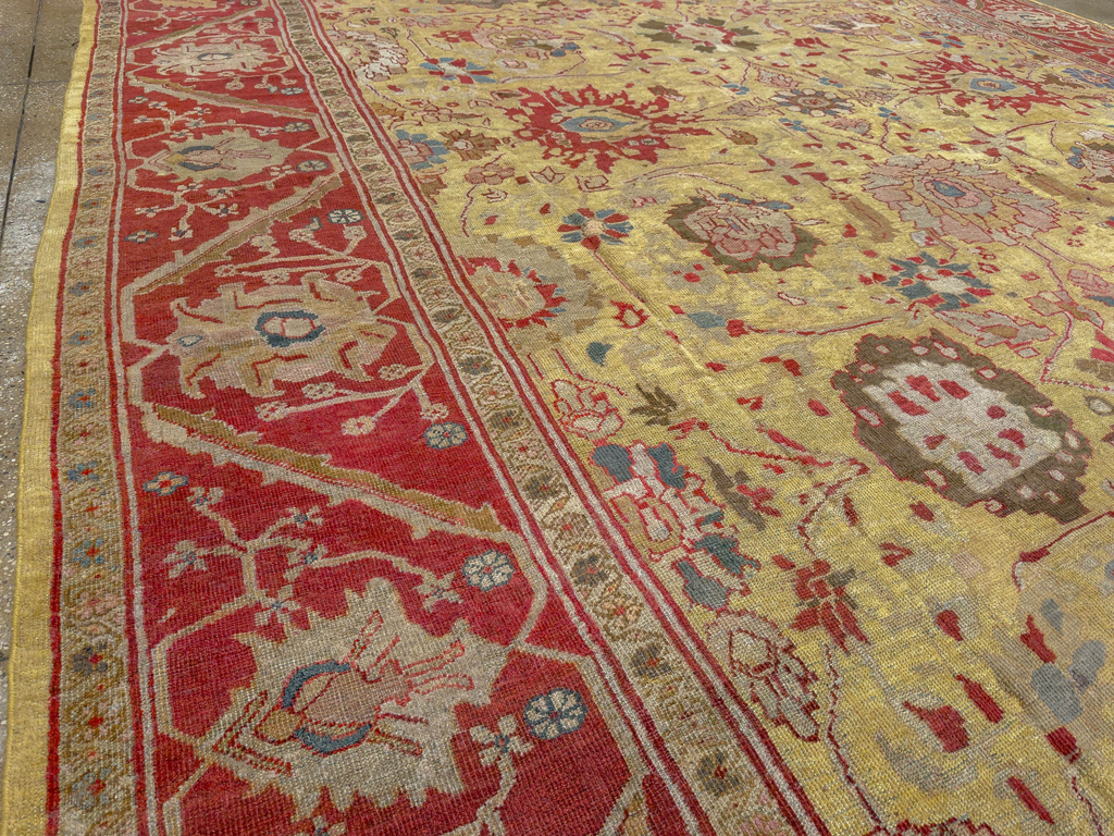 Antique Persian Mahal Large Room Size Carpet, No.30300 - Galerie Shabab
