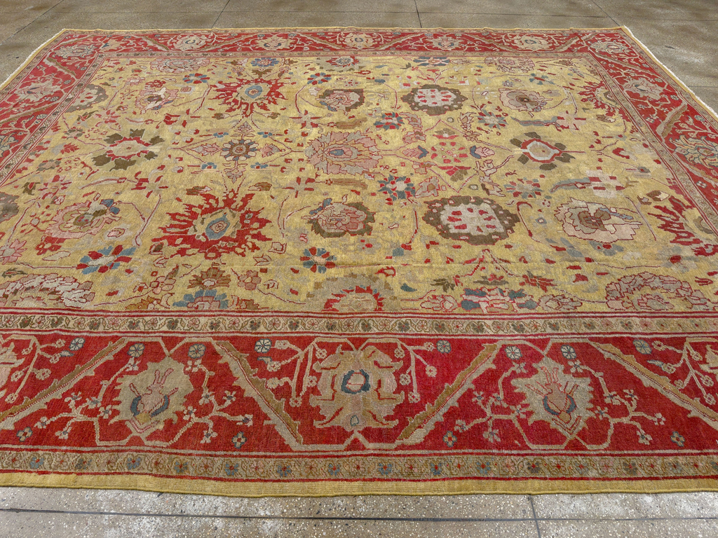Antique Persian Mahal Large Room Size Carpet, No.30300 - Galerie Shabab