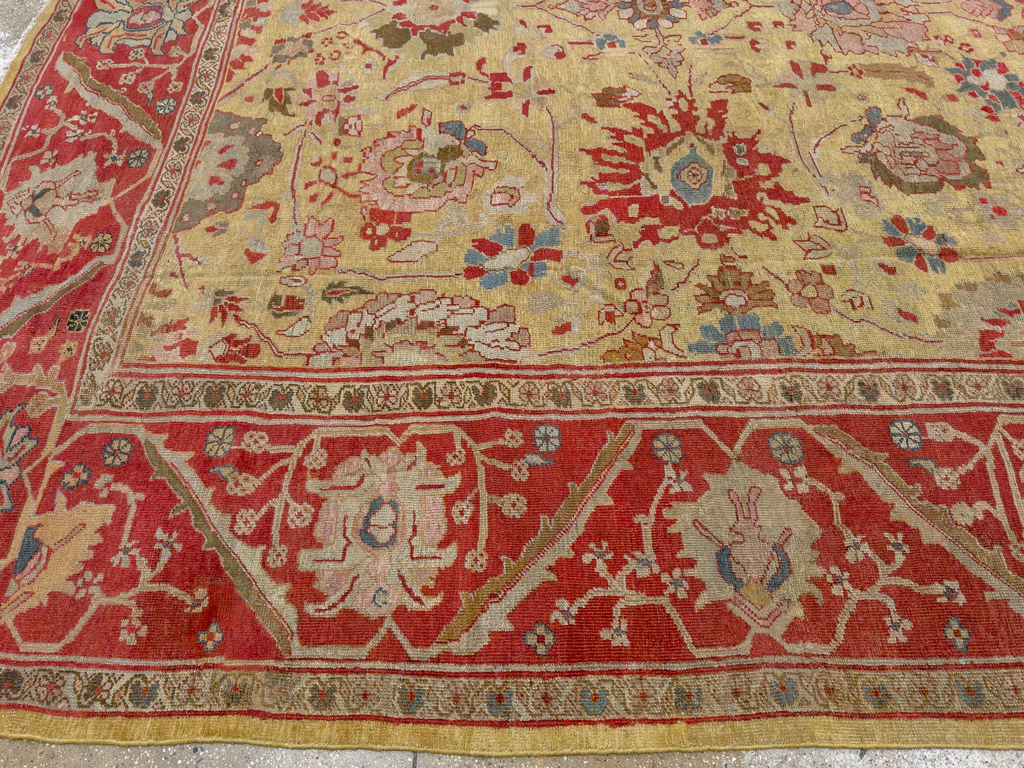 Antique Persian Mahal Large Room Size Carpet, No.30300 - Galerie Shabab