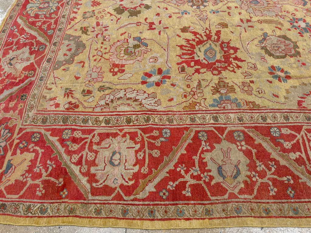 Antique Persian Mahal Large Room Size Carpet, No.30300 - Galerie Shabab