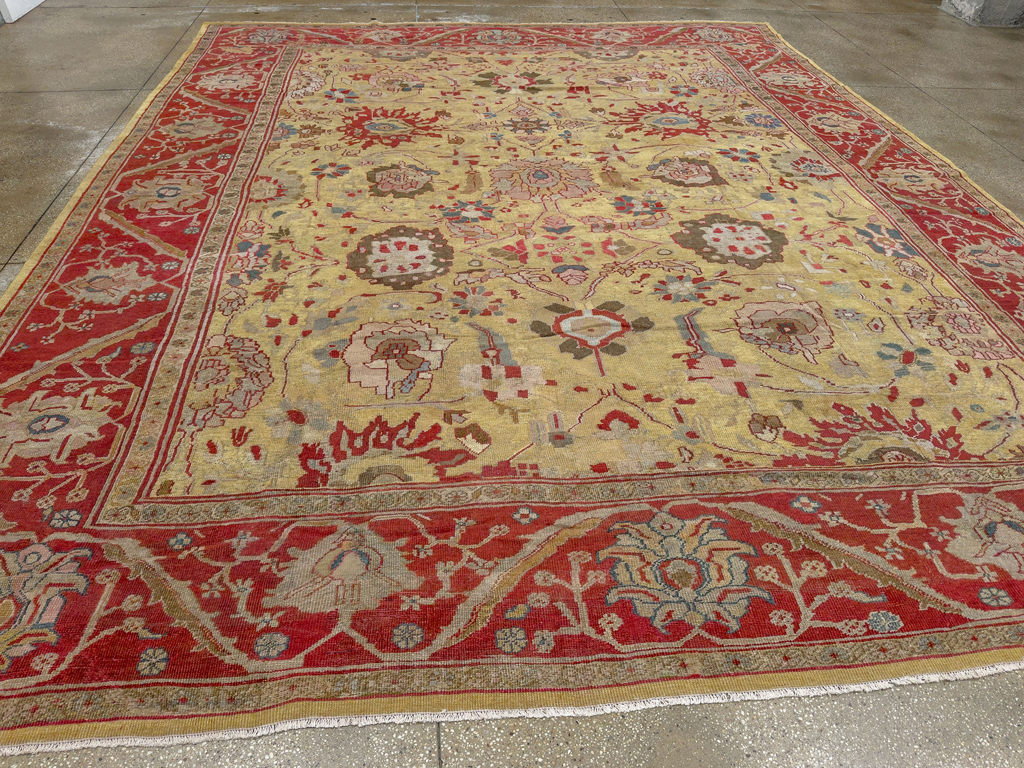 Antique Persian Mahal Large Room Size Carpet, No.30300 - Galerie Shabab