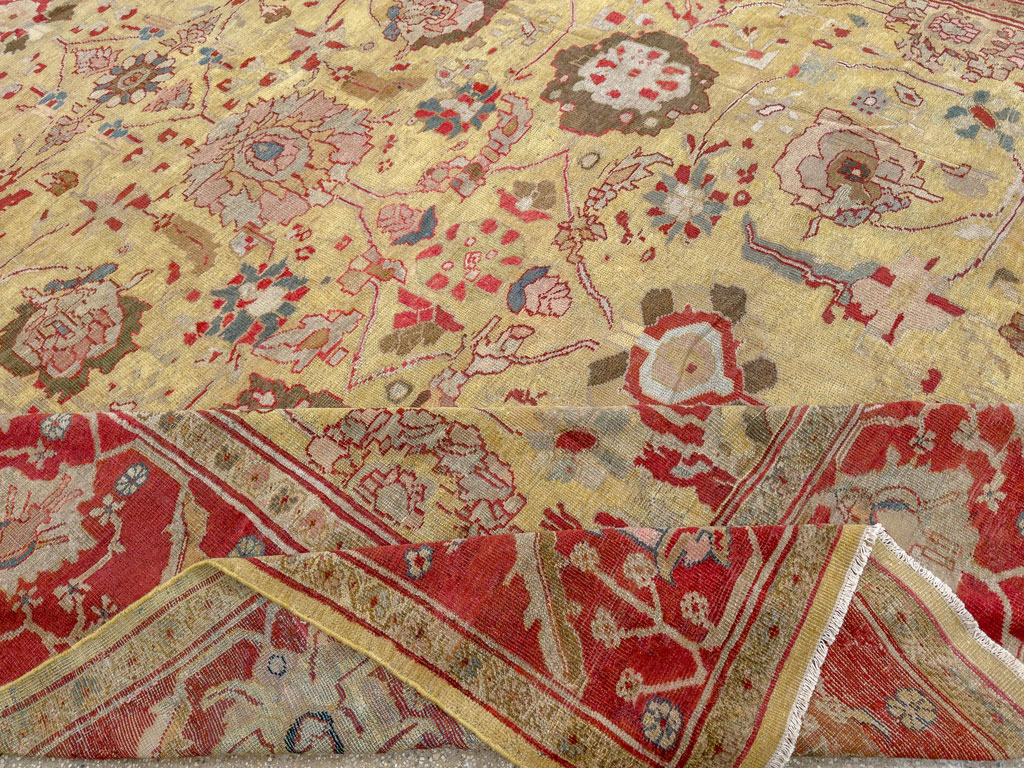Antique Persian Mahal Large Room Size Carpet, No.30300 - Galerie Shabab