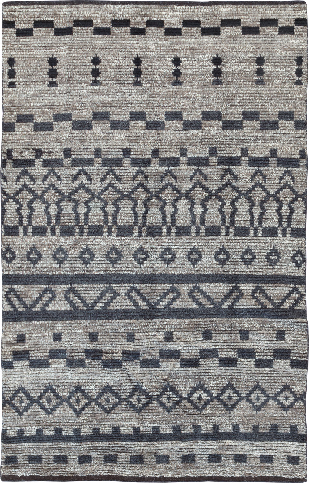 Contemporary Moroccan Inspired Accent Rug, No.30305 - Galerie Shabab