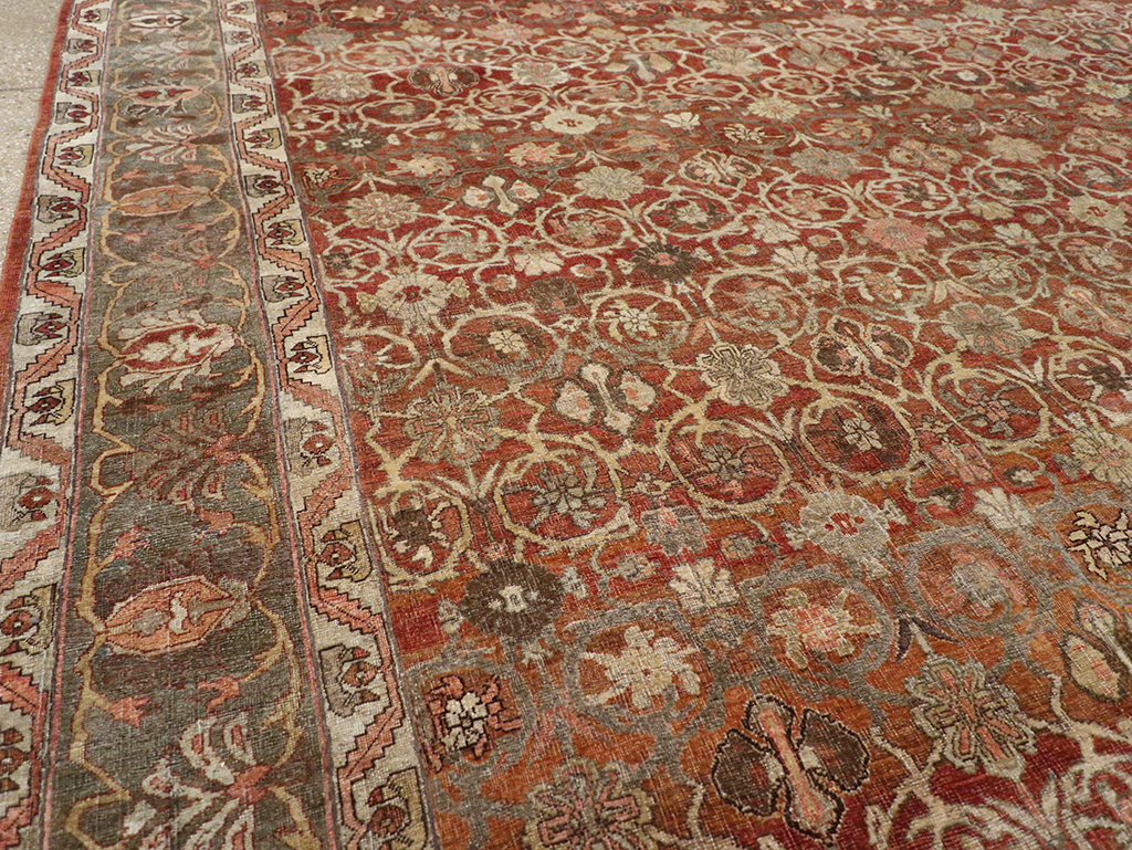 Antique Persian Bidjar Room Size Carpet, No.30315 - Galerie Shabab