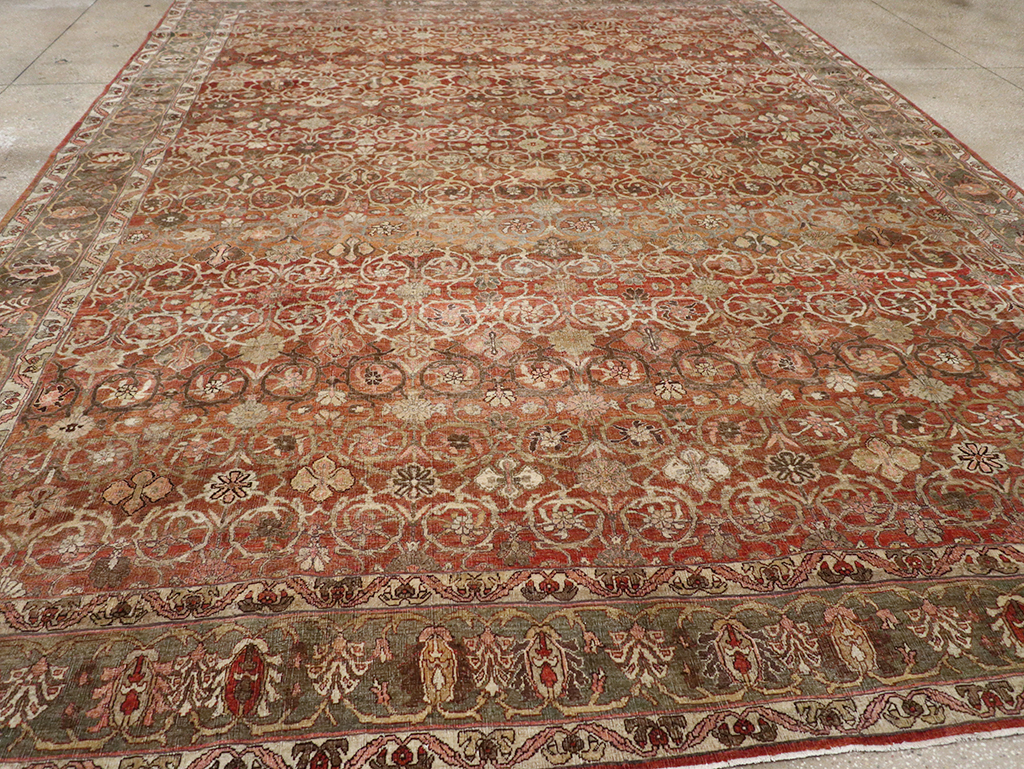 Antique Persian Bidjar Room Size Carpet, No.30315 - Galerie Shabab