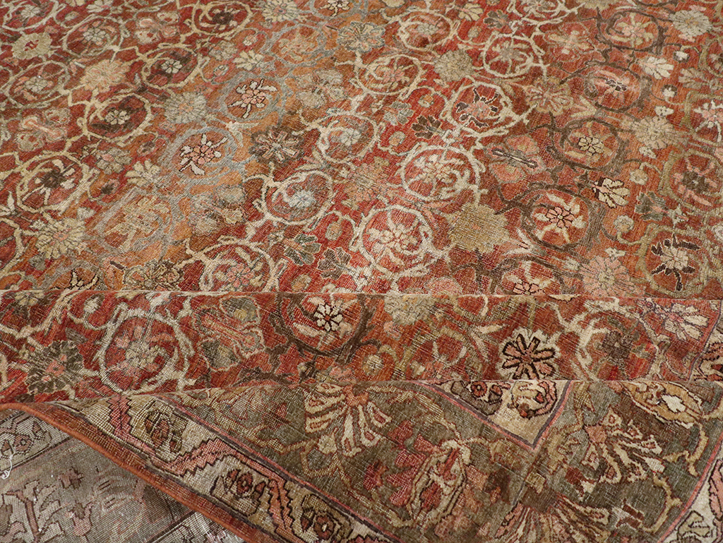 Antique Persian Bidjar Room Size Carpet, No.30315 - Galerie Shabab