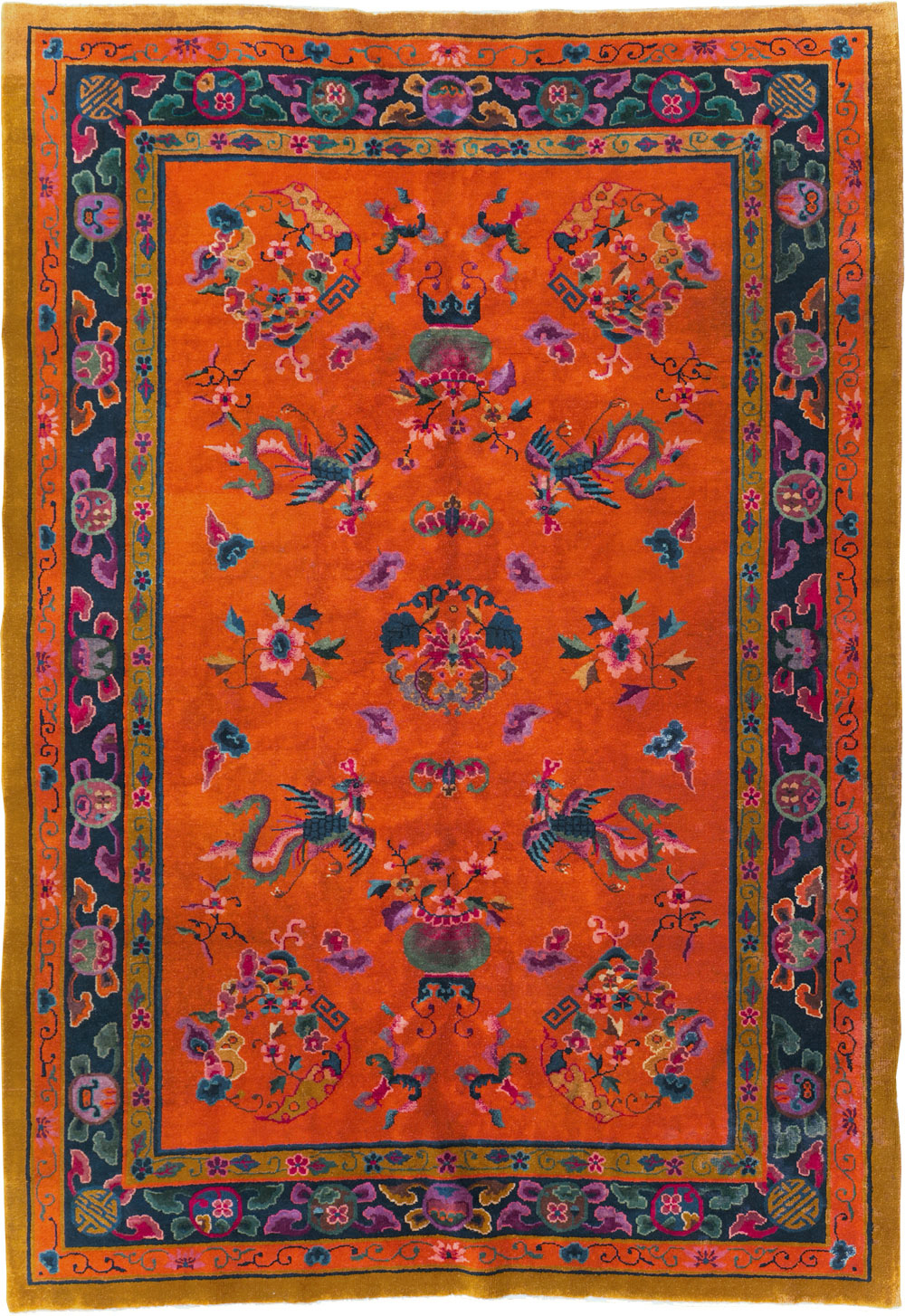 Vintage Chinese Art Deco Carpet, No.30323 - Galerie Shabab