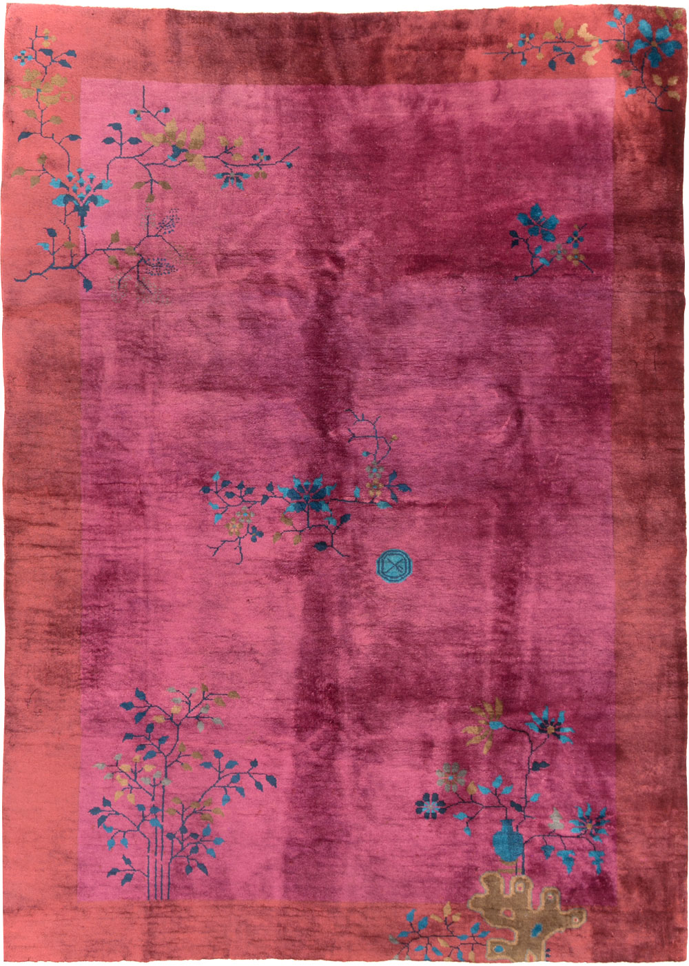 Vintage Chinese Deco Carpet, No.30324 - Galerie Shabab