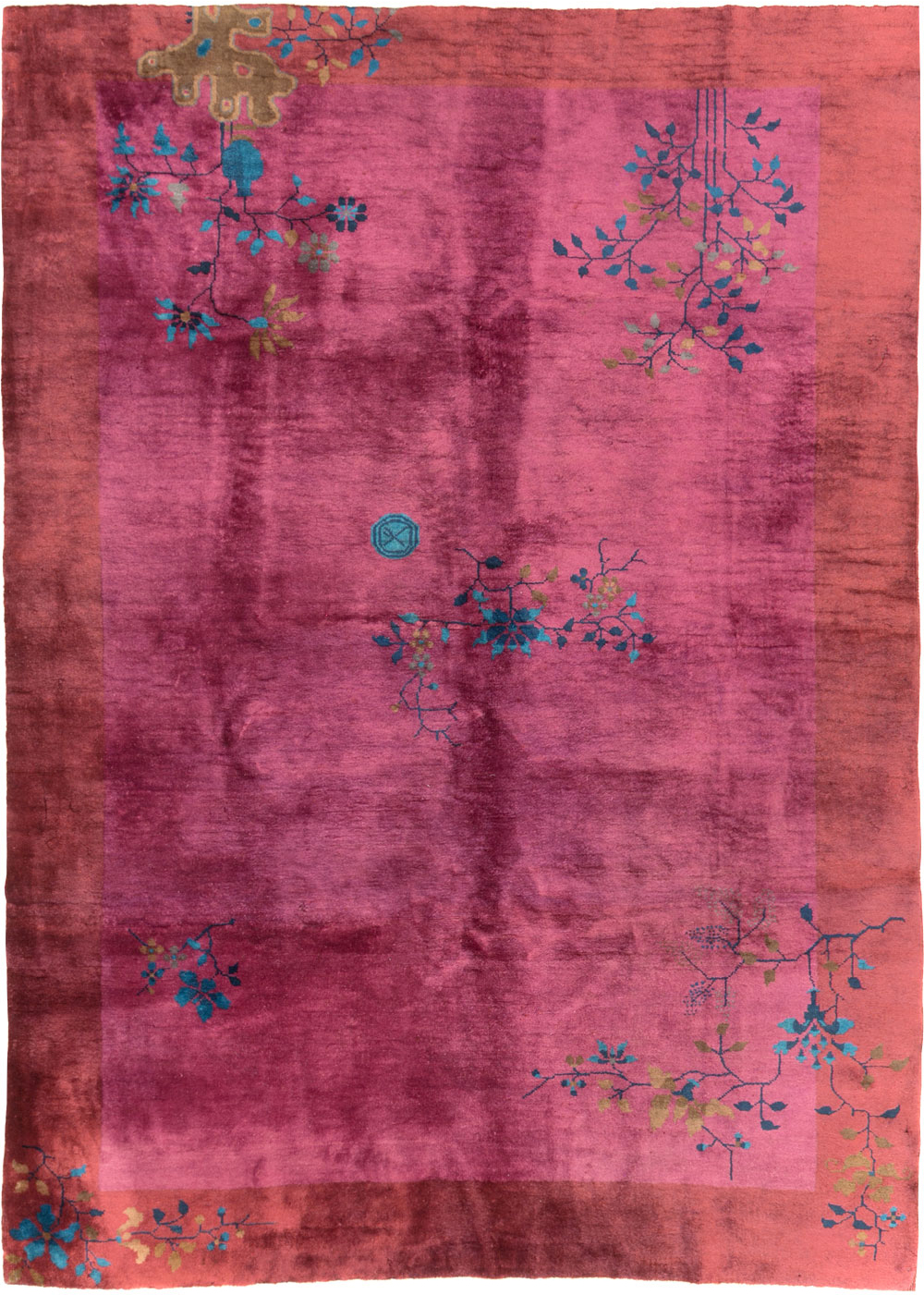 Vintage Chinese Deco Carpet, No.30324 - Galerie Shabab