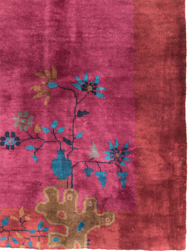Vintage Chinese Deco Carpet, No.30324 - Galerie Shabab
