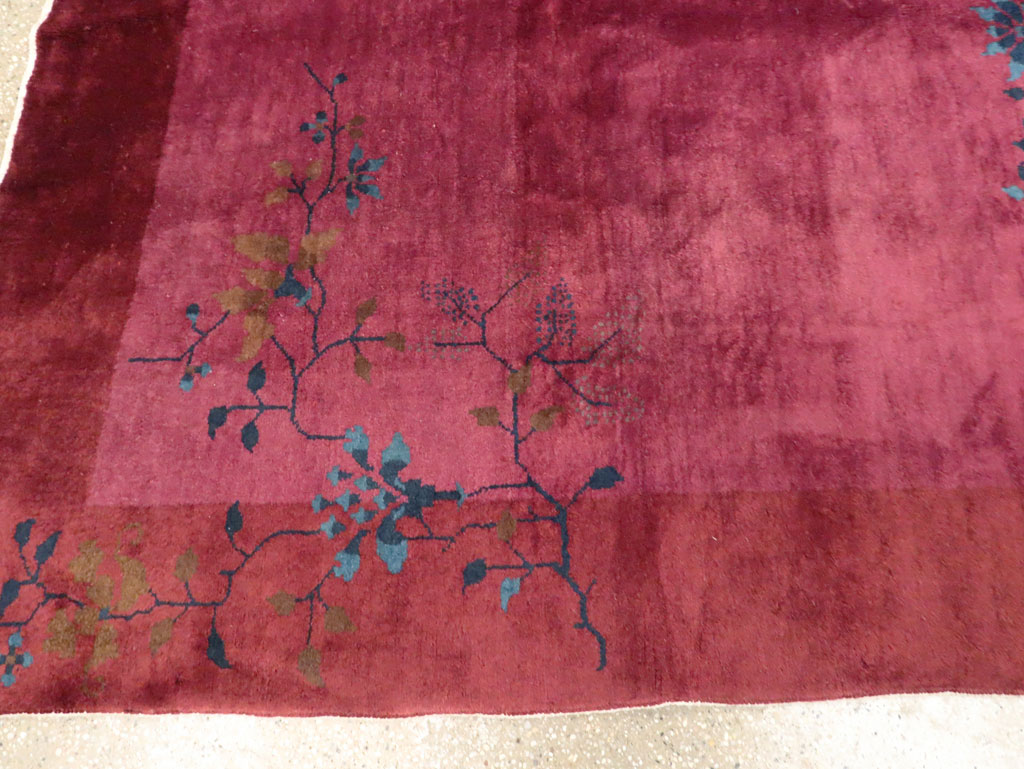 Vintage Chinese Deco Carpet, No.30324 - Galerie Shabab