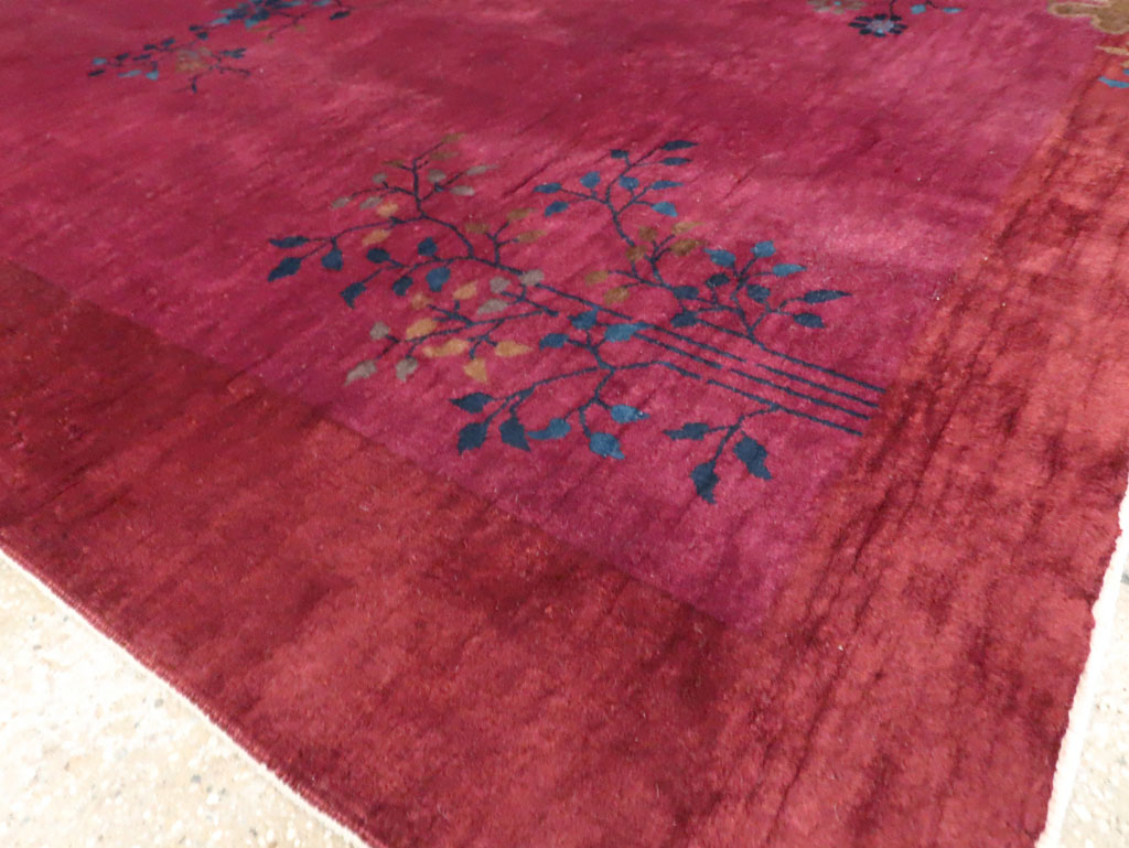 Vintage Chinese Deco Carpet, No.30324 - Galerie Shabab