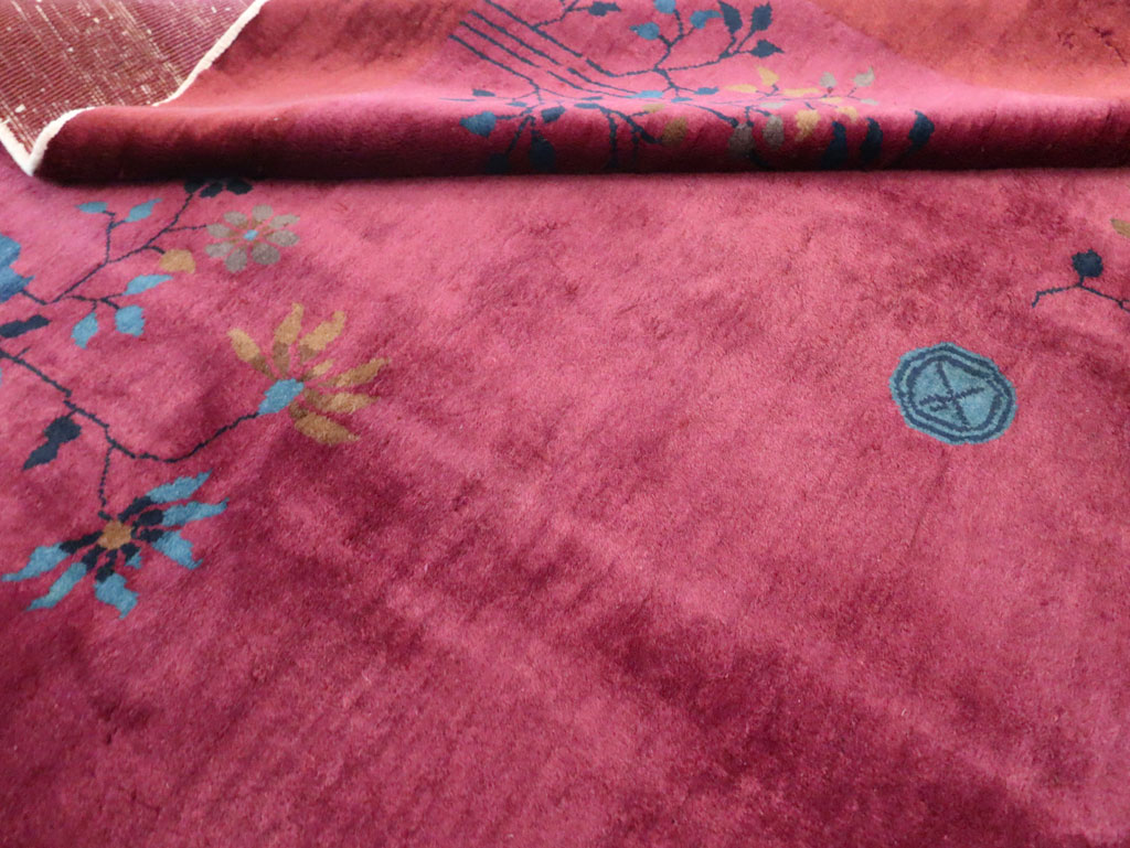 Vintage Chinese Deco Carpet, No.30324 - Galerie Shabab