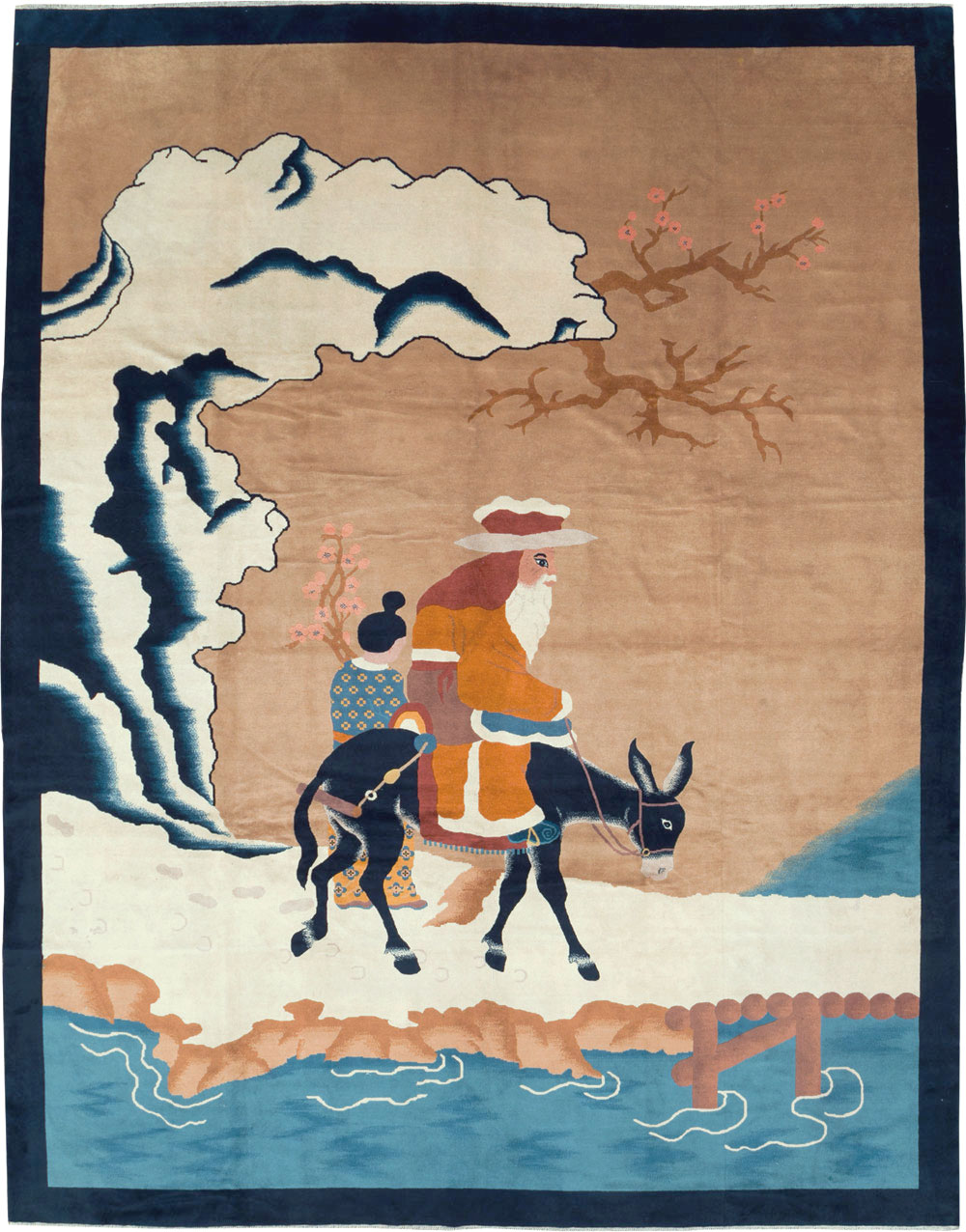 Mid-20th Century  Chinese Pictorial Art Deco Carpet, No.30325 - Galerie Shabab