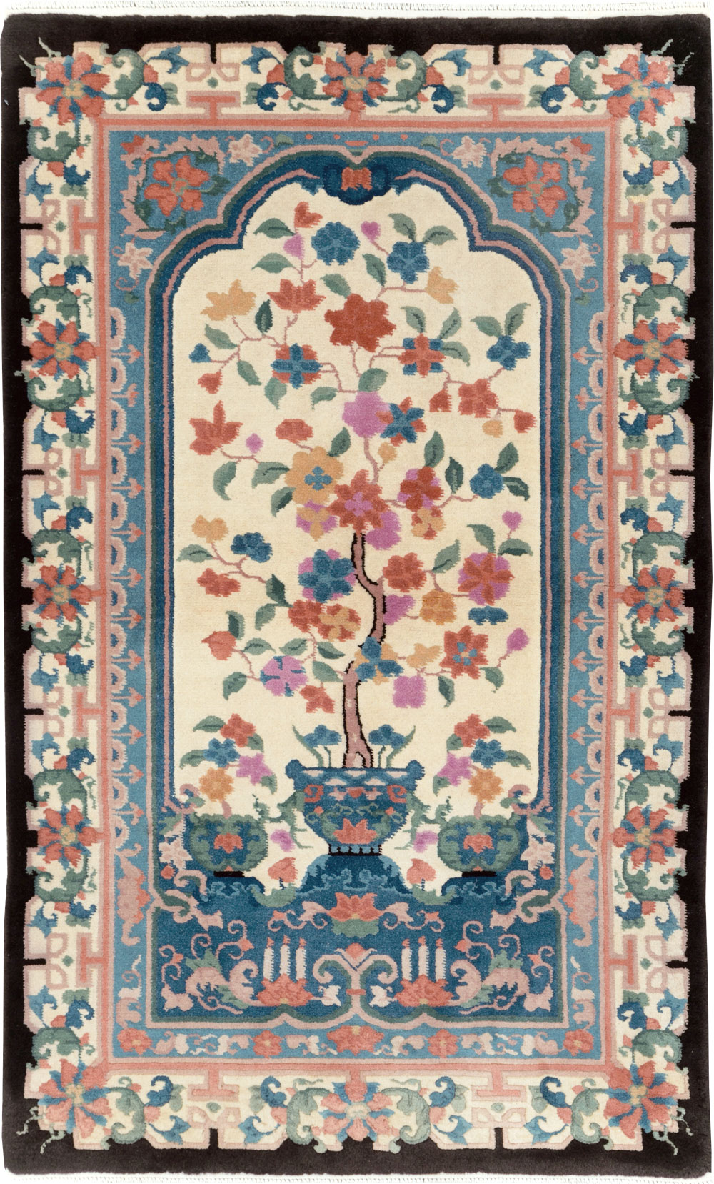 Vintage Chinese Deco Rug, No.30339 - Galerie Shabab