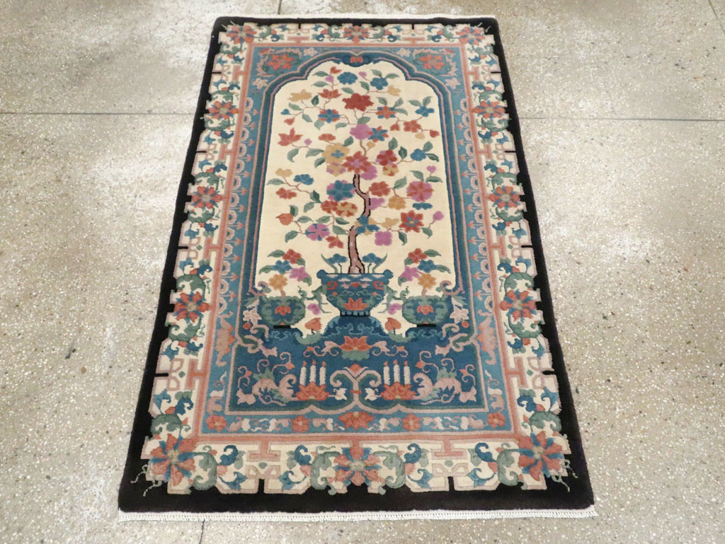 Vintage Chinese Deco Rug, No.30339 - Galerie Shabab