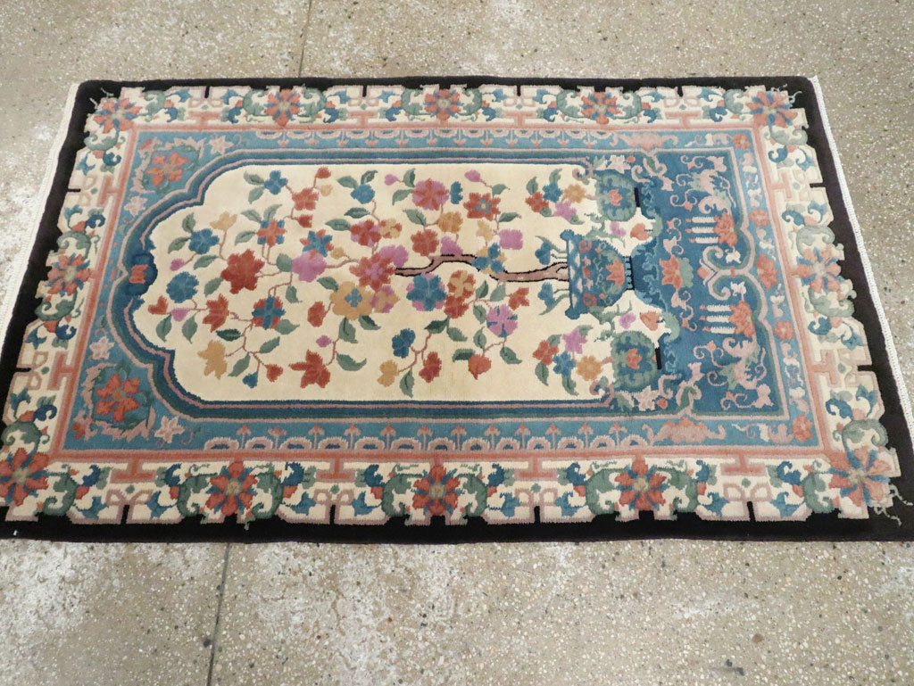 Vintage Chinese Deco Rug, No.30339 - Galerie Shabab