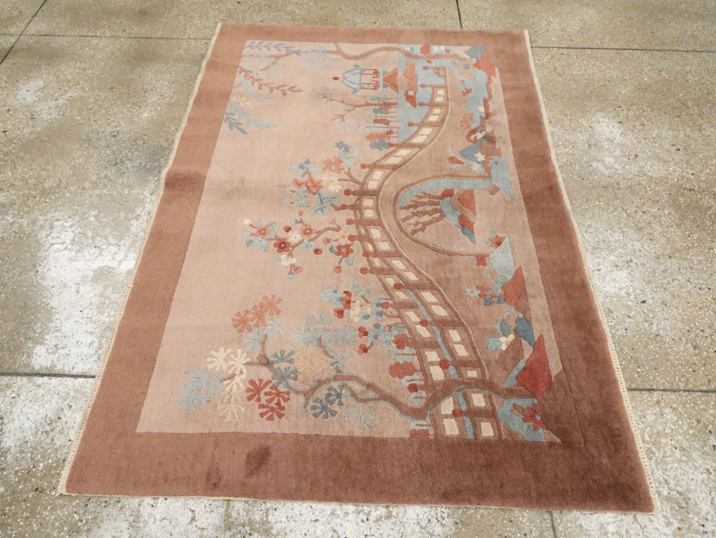 Mid-20th Century Chinese Art Deco Rug, No.30341 - Galerie Shabab