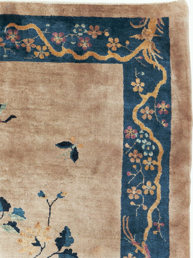 Vintage Chinese Art Deco Accent Rug, No.30342 - Galerie Shabab